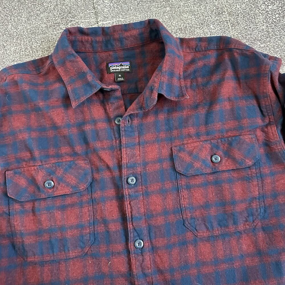 Men's Patagonia Long Sleeved Organic Cotton Midweight Fjord Flannel Shirt Sz XL - Picture 3 of 4